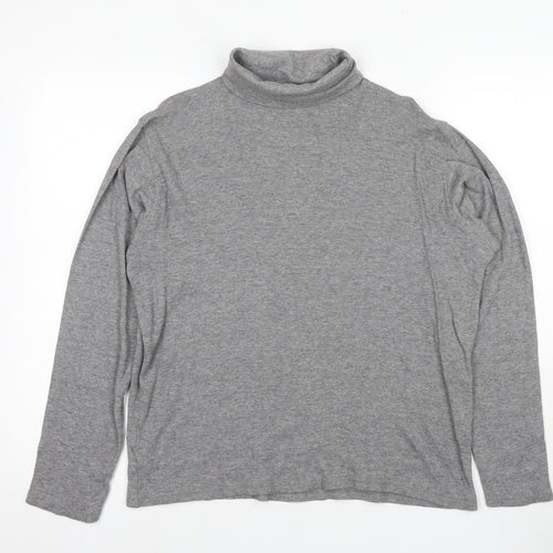 James Pringle Men's Grey High Neck Long Sleeve T-Shirt