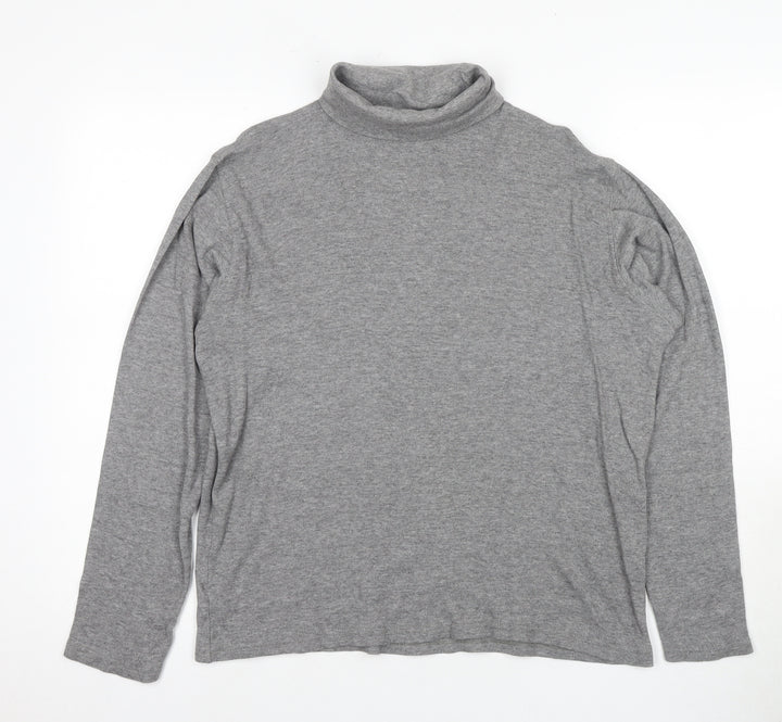 James Pringle Men's Grey High Neck Long Sleeve T-Shirt