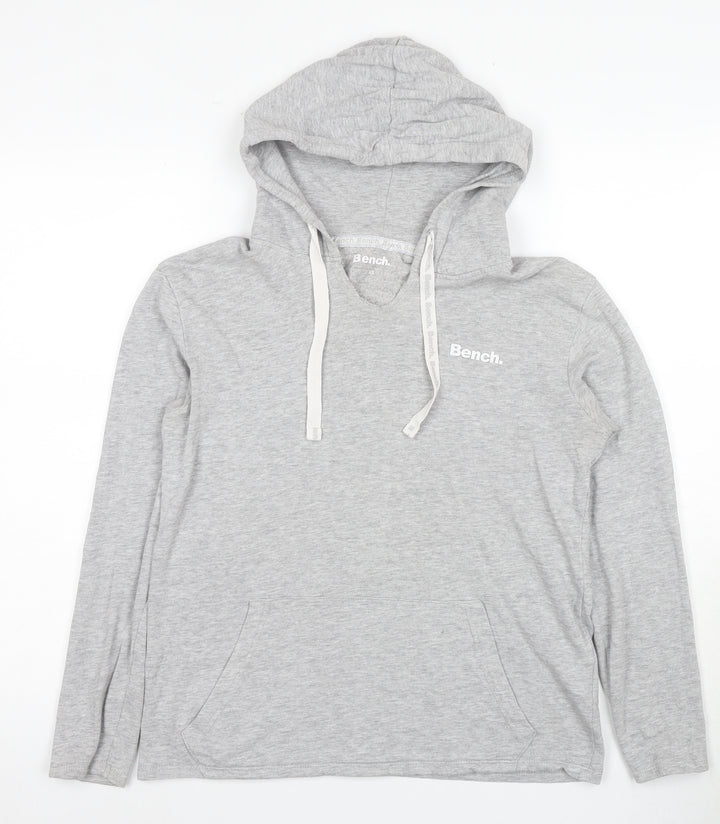 Bench Women's Grey Sweatshirt, S, Full Zip Urban Style