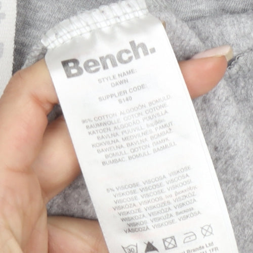 Bench Women's Grey Sweatshirt, S, Full Zip Urban Style