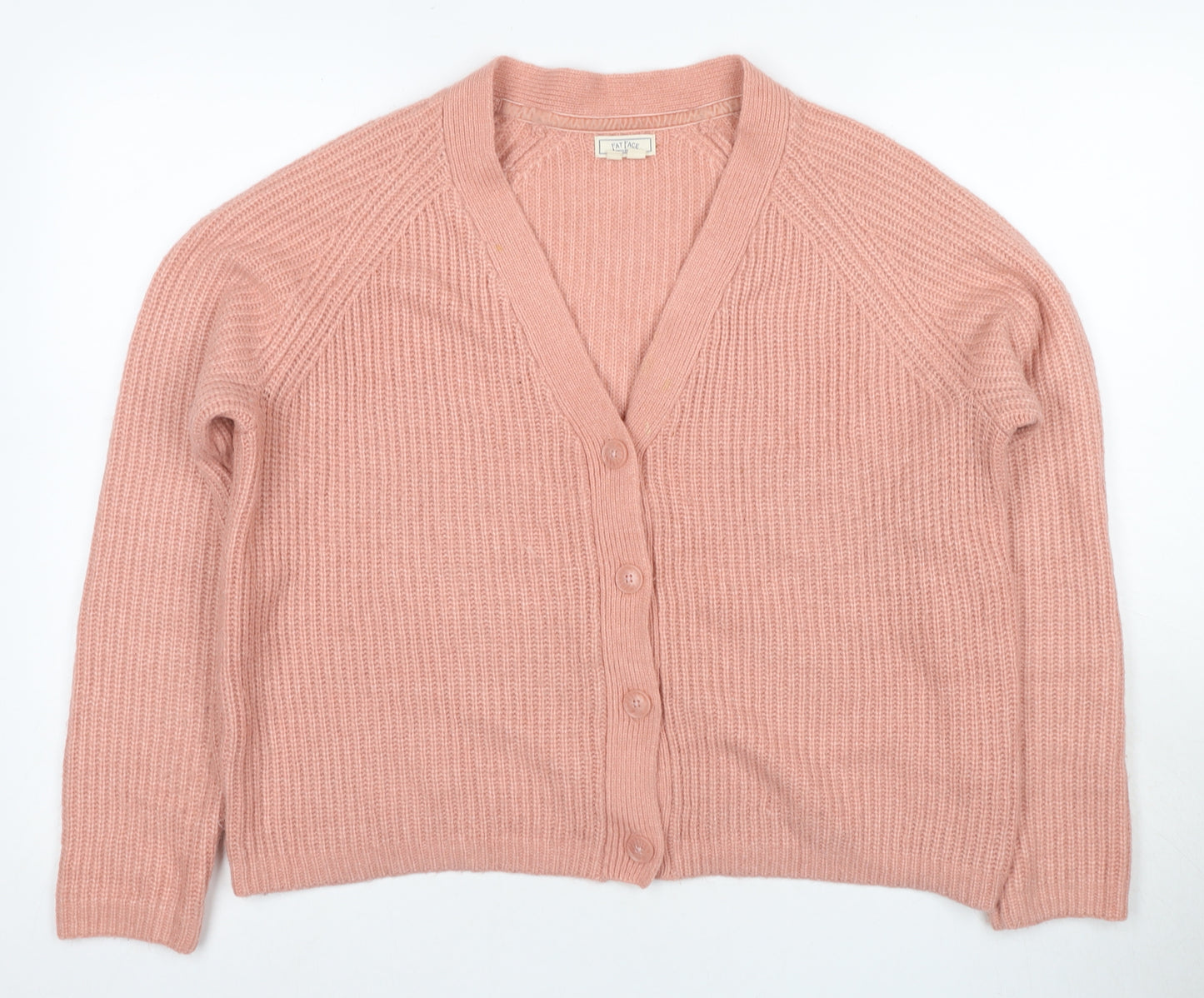 Fat Face Women's Pink Cardigan, V-Neck, Size 14