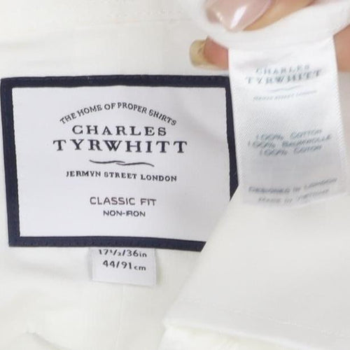 Charles Tyrwhitt Men's White Classic Fit Dress Shirt