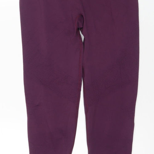 Decathlon Women's Purple Gym Leggings L Elastic Waist