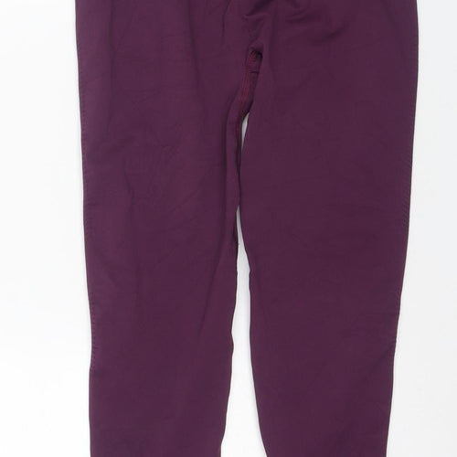 Decathlon Women's Purple Gym Leggings L Elastic Waist