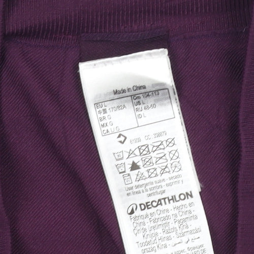 Decathlon Women's Purple Gym Leggings L Elastic Waist