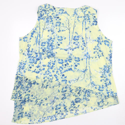 Marks and Spencer Women's Blue Floral Blouse Size 20