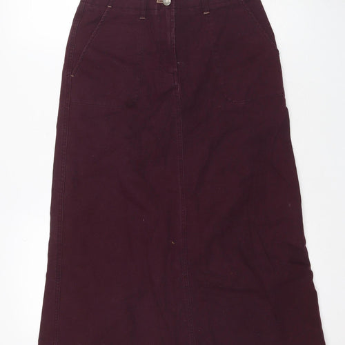 Boden Women's Purple Midi Cotton Pencil Skirt, Size 12