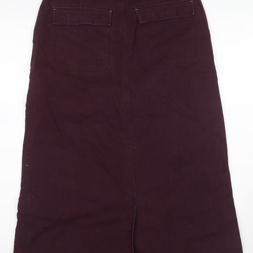 Boden Women's Purple Midi Cotton Pencil Skirt, Size 12