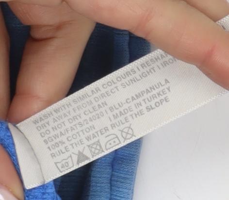 Women's Fat Face Blue High Neck Zip Sweatshirt Medium