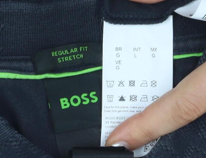 BOSS Men's Black Polo Shirt L Regular Fit