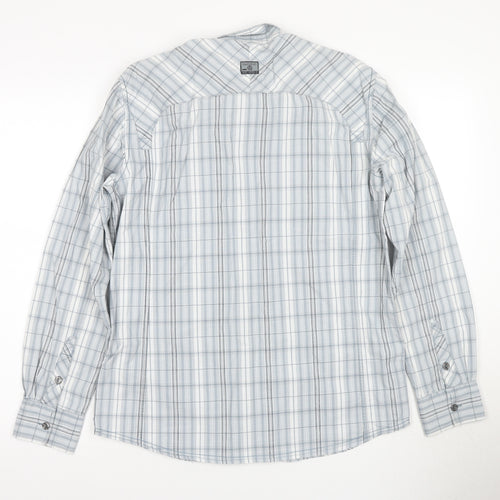 Next Men's Blue Check Button-Up Shirt M