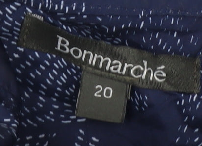 Bonmarché Women's Blue Floral Hooded Jacket Size 20