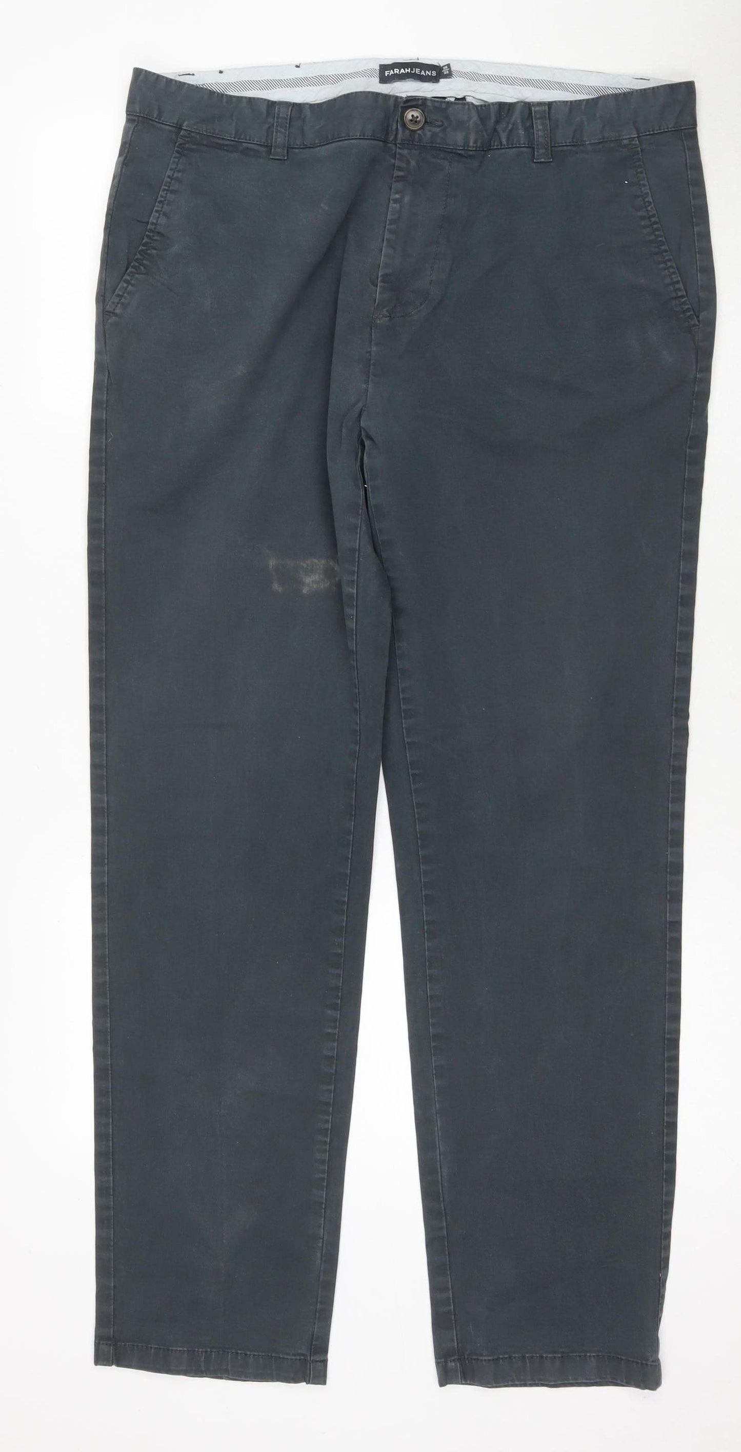 Farah Men's Black Straight Jeans, 36 Waist