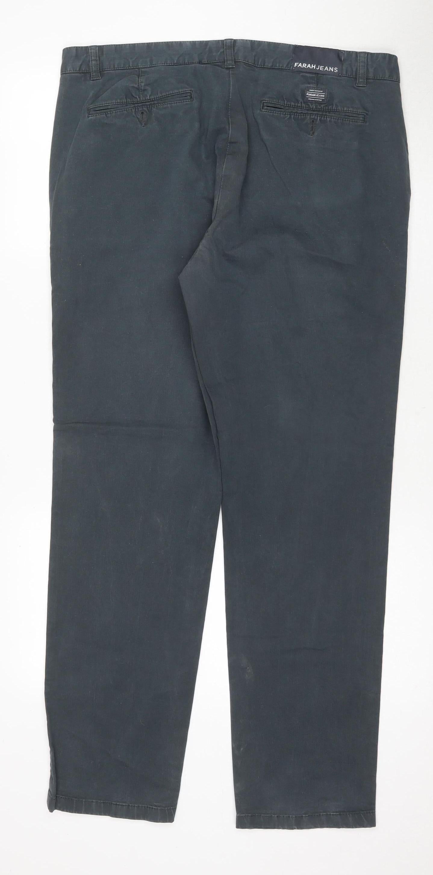 Farah Men's Black Straight Jeans, 36 Waist