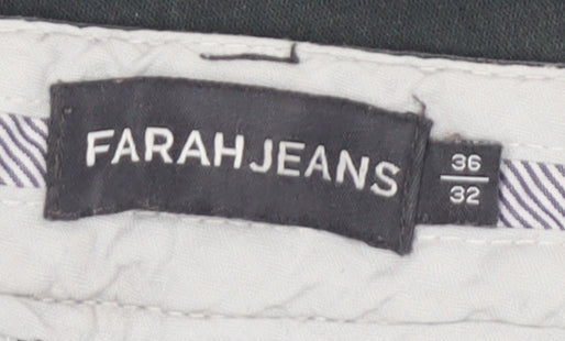 Farah Men's Black Straight Jeans, 36 Waist