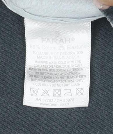 Farah Men's Black Straight Jeans, 36 Waist