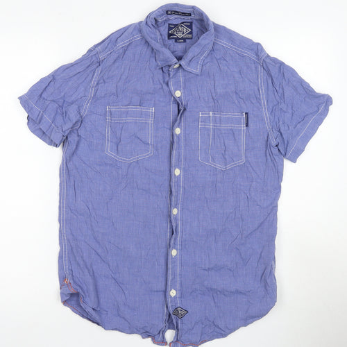 Super Genuine Goods Men's Blue L Button-Up Shirt