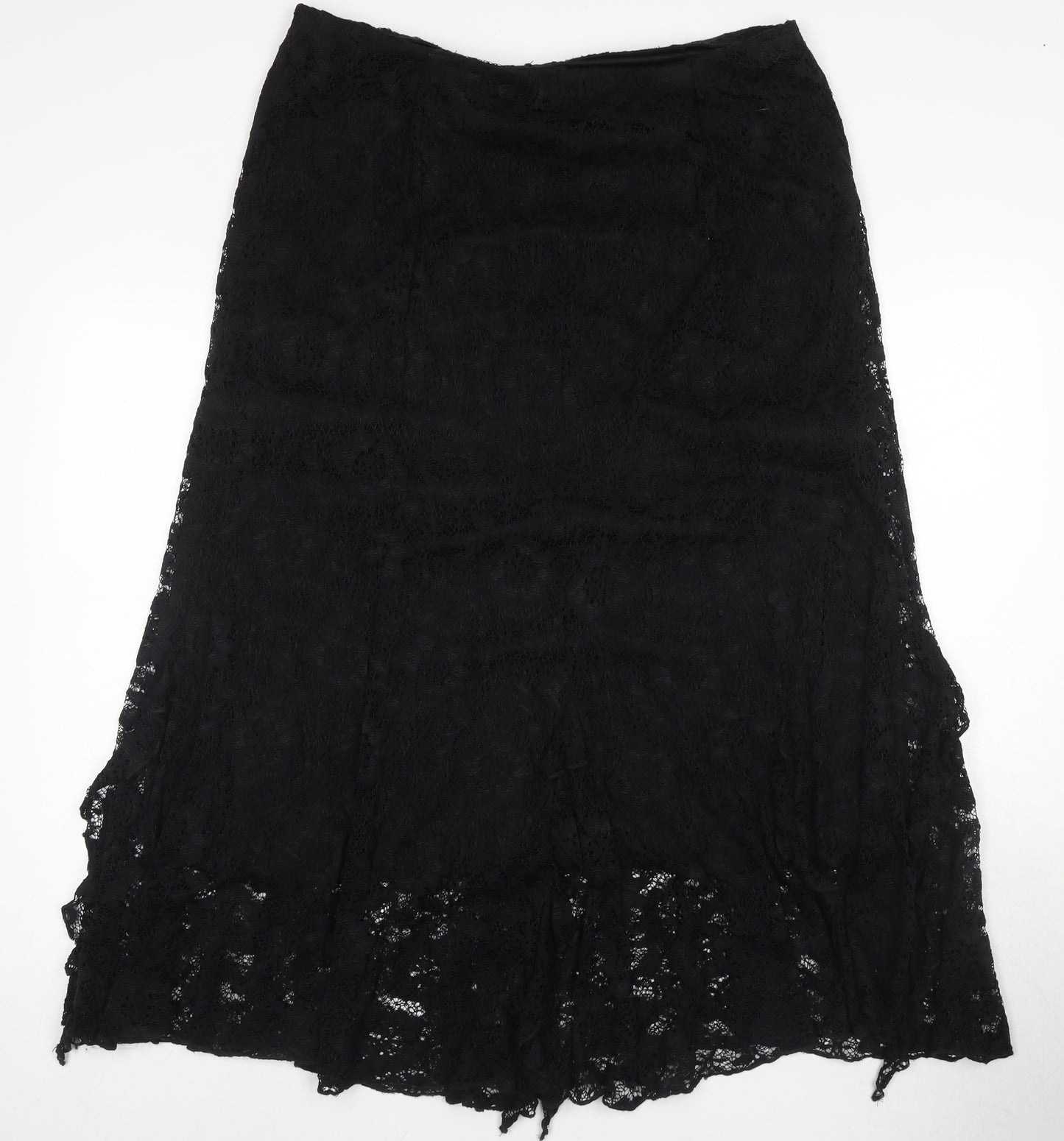 Per Una Women’s Black Long Lace Pencil Skirt Size 20