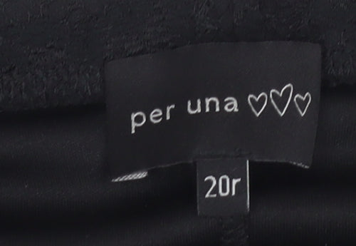 Per Una Women’s Black Long Lace Pencil Skirt Size 20