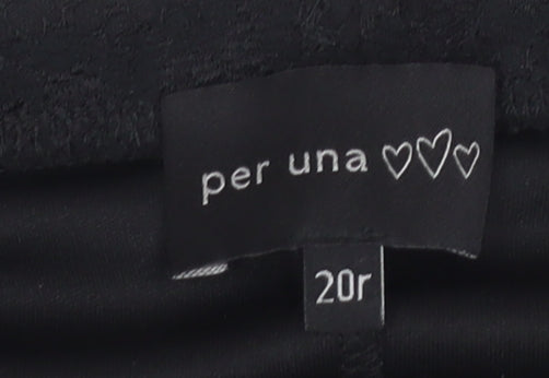 Per Una Women’s Black Long Lace Pencil Skirt Size 20