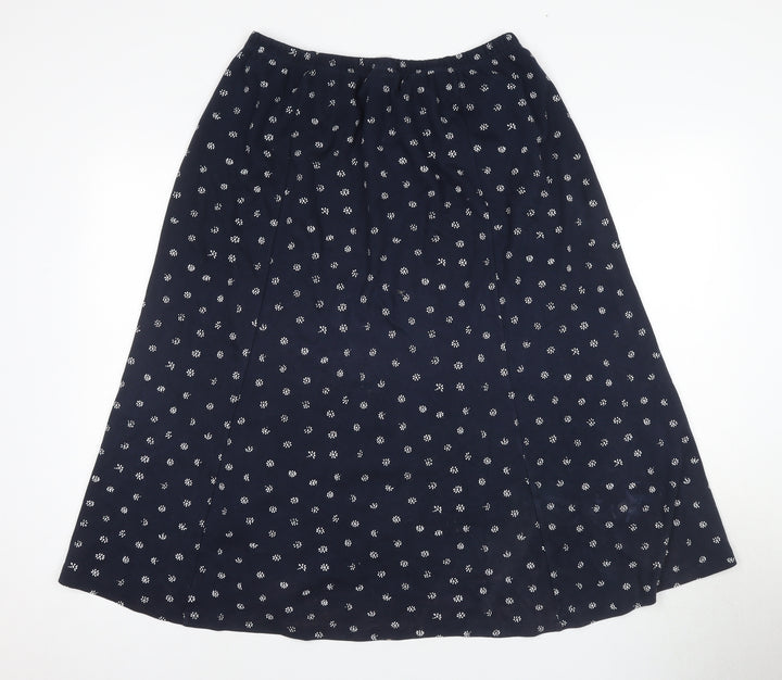 Damart Women's Blue A-Line Long Skirt