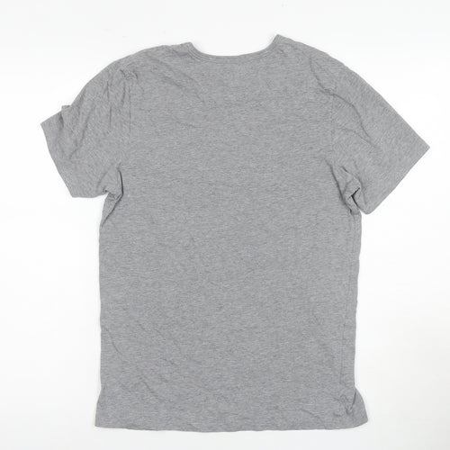 BOSS Men's Grey Short Sleeve Crew Neck T-Shirt, Size S