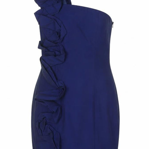 ASOS Women's Blue Bodycon One Shoulder Dress UK 8
