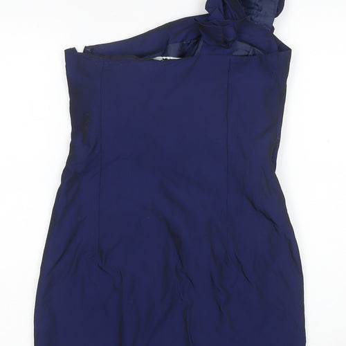 ASOS Women's Blue Bodycon One Shoulder Dress UK 8