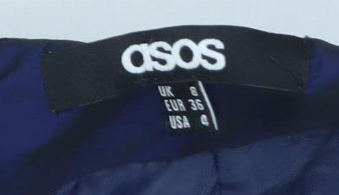 ASOS Women's Blue Bodycon One Shoulder Dress UK 8