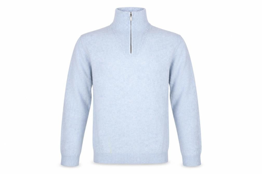 GANT Men's Blue High Neck Jumper M Knit Cotton Blend