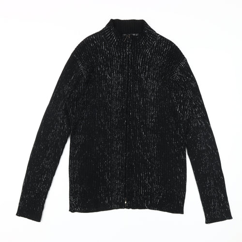 Petroleum Men's Black Full Zip Jumper, Size L