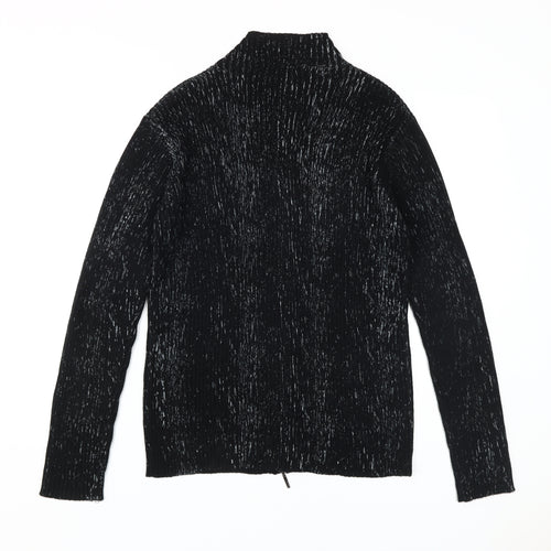 Petroleum Men's Black Full Zip Jumper, Size L