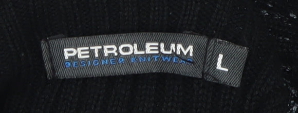 Petroleum Men's Black Full Zip Jumper, Size L