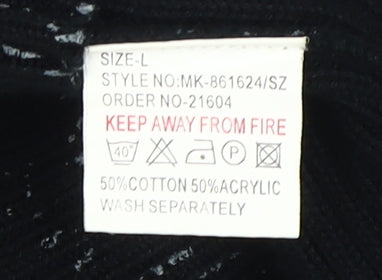 Petroleum Men's Black Full Zip Jumper, Size L