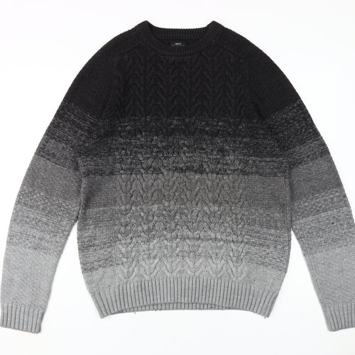Next Men's Grey Cable-Knit Pullover Jumper M