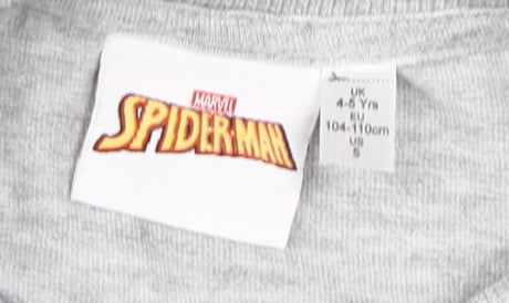 Boys Grey Spider-Man Graphic Long Sleeve T-Shirt 4-5 Years