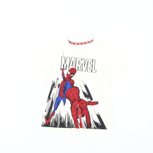 Marvel Spider-Man Boys' White Graphic T-Shirt 4-5 Years