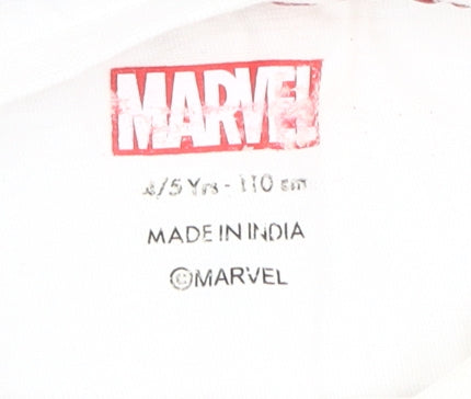 Marvel Spider-Man Boys' White Graphic T-Shirt 4-5 Years