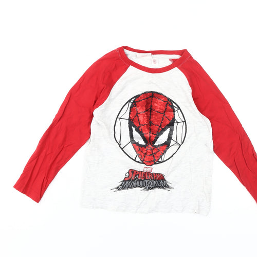 Marvel Red Spider-Man Boys T-Shirt 4-5 Years Long Sleeve