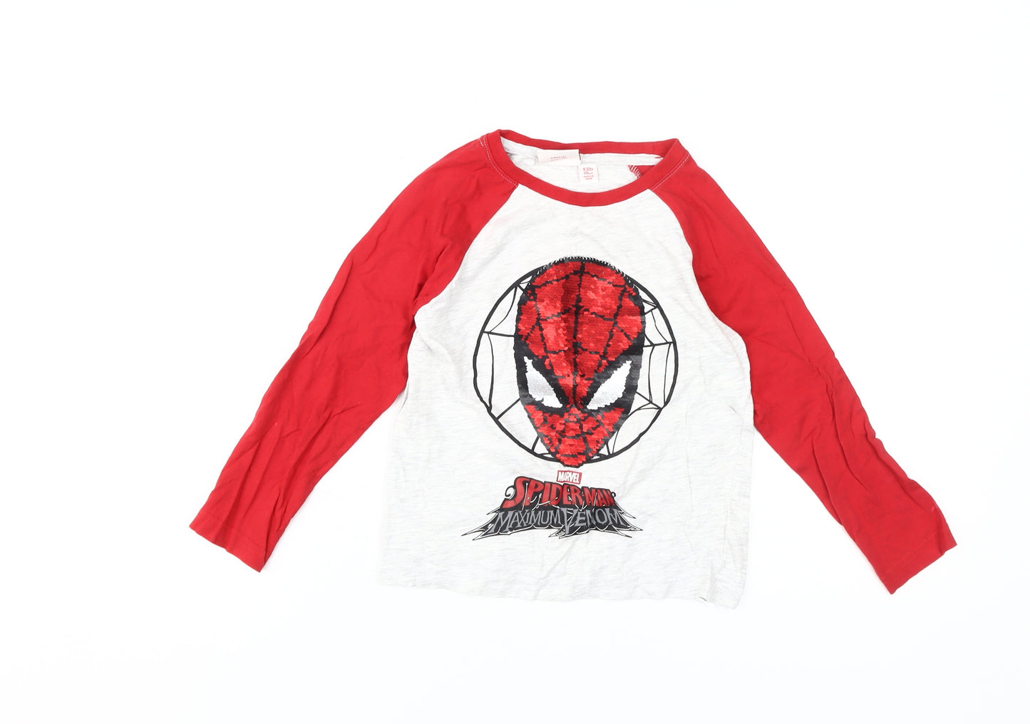 Marvel Red Spider-Man Boys T-Shirt 4-5 Years Long Sleeve