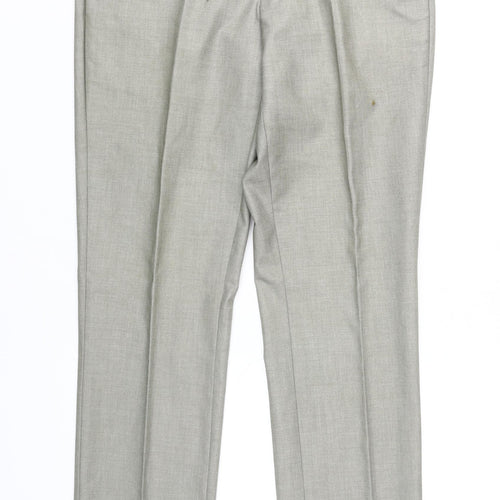 Dan John Men's Grey Dress Pants - Size L, Regular Fit
