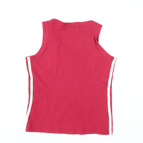 Adidas Women's Pink V-Neck Tank - Size 6