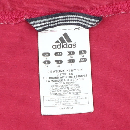 Adidas Women's Pink V-Neck Tank - Size 6
