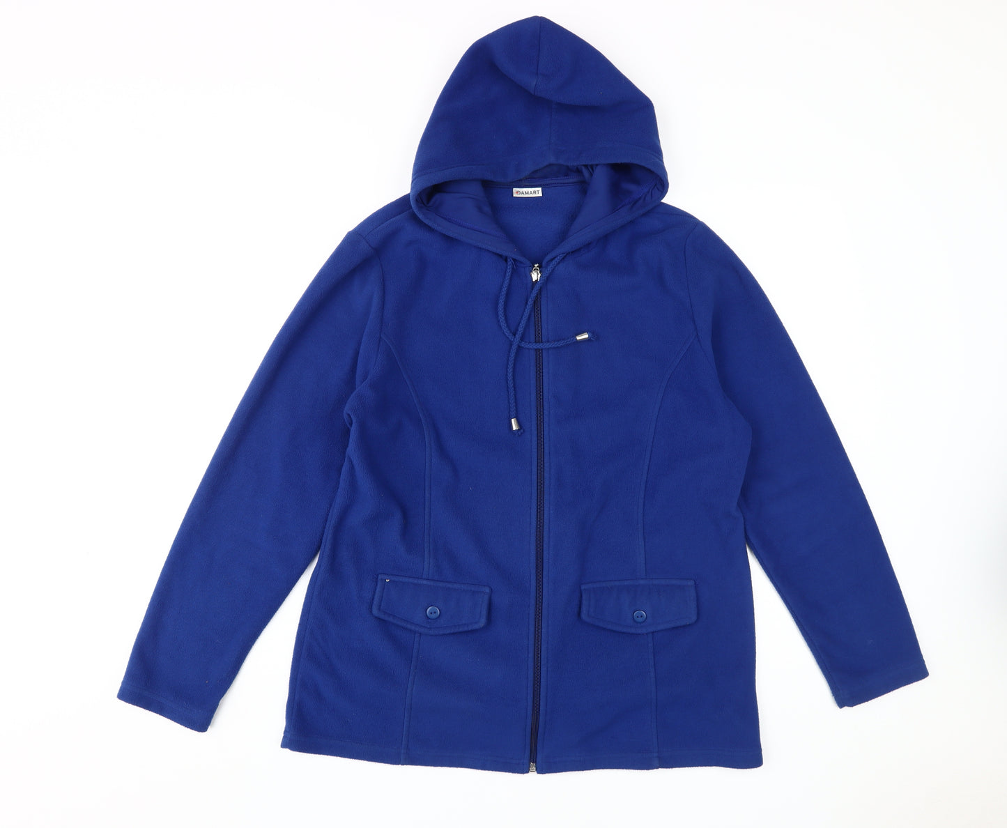 Damart Blue Fleece Hooded Jacket Women M