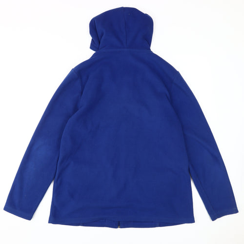Damart Blue Fleece Hooded Jacket Women M