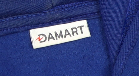 Damart Blue Fleece Hooded Jacket Women M