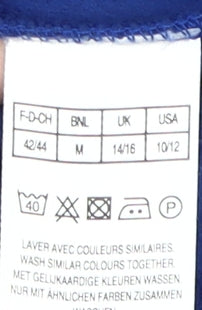 Damart Blue Fleece Hooded Jacket Women M