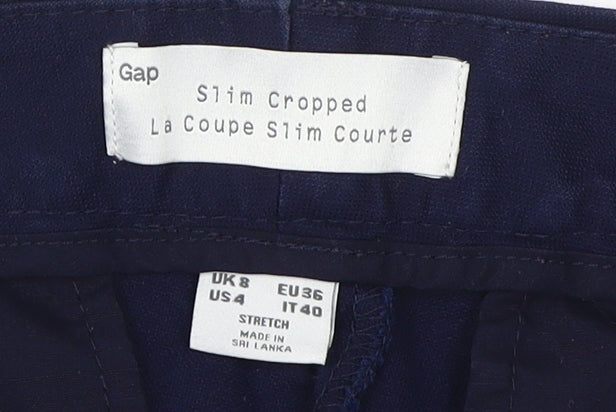 Gap Women's Blue Cropped Skinny Trousers Size 8