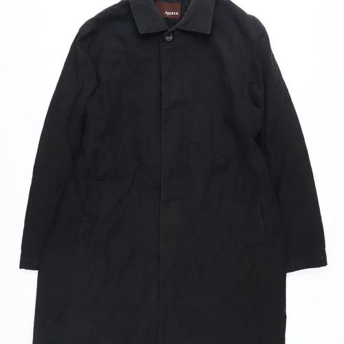 4YOU Men's Black Regular Fit Overcoat Size 40