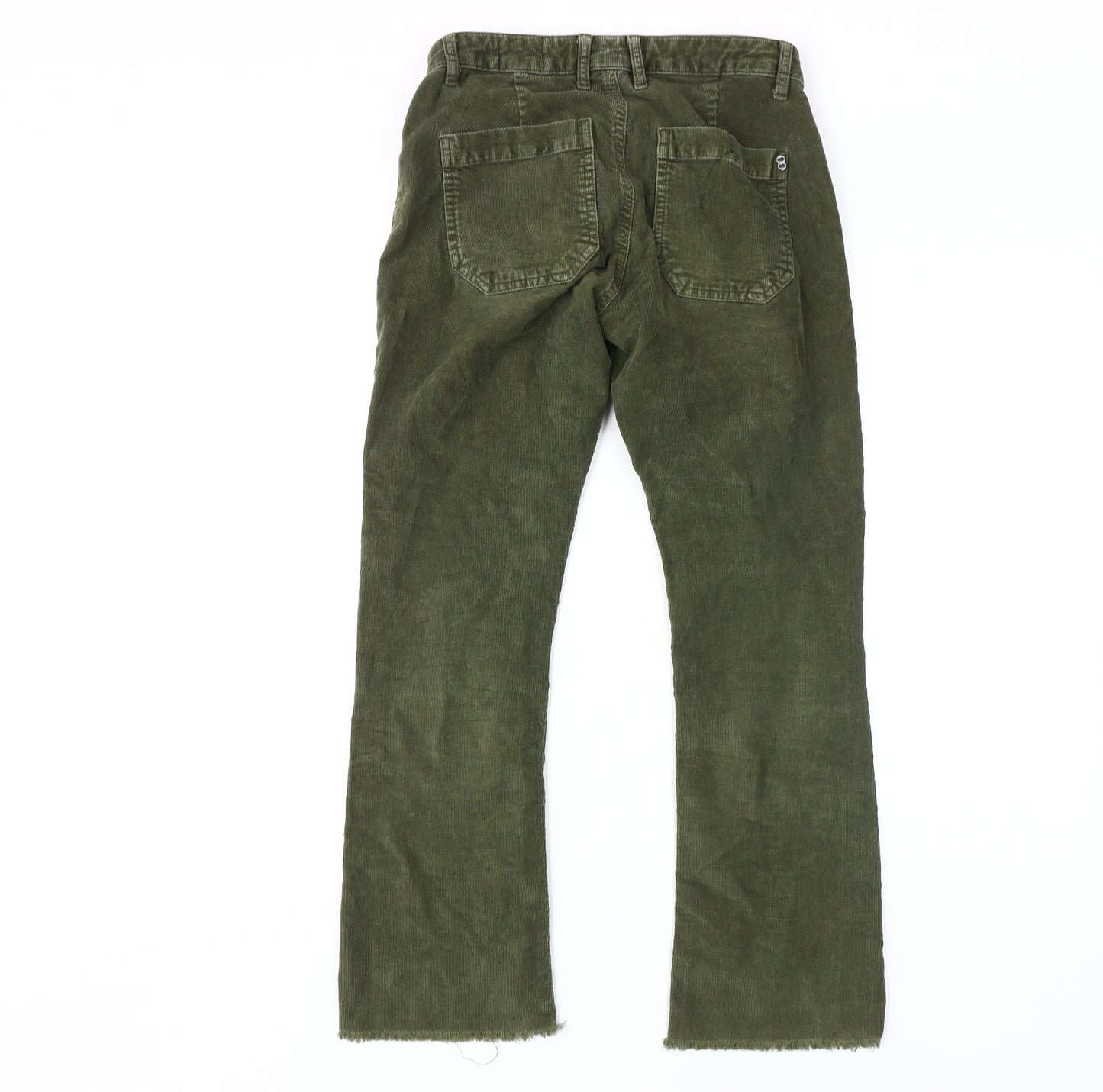 ottod'Ame Women's Green Corduroy Trousers Size 25